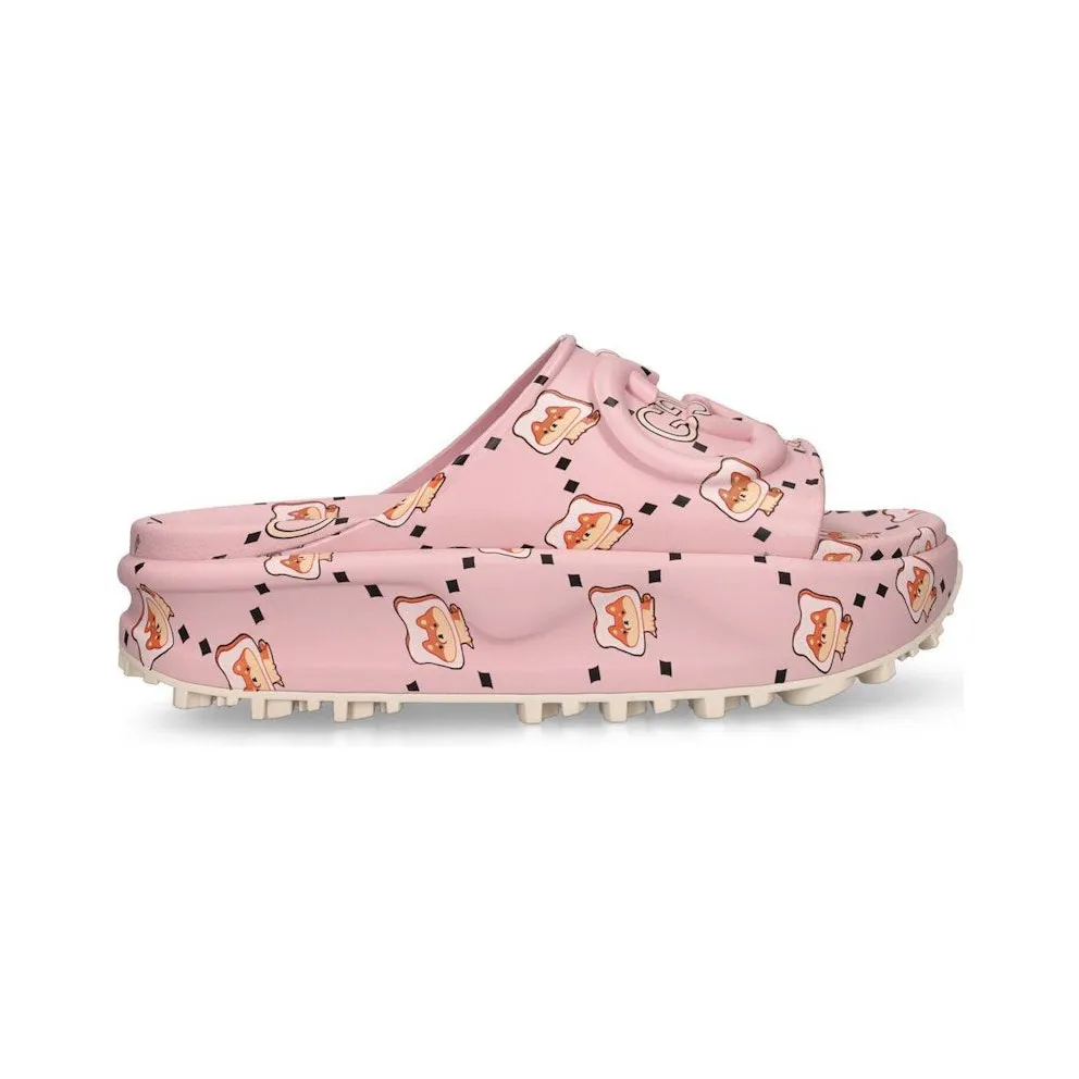 Gucci GG Animal Print Rubber Slide Pink (737926 JAAC6 6810)
