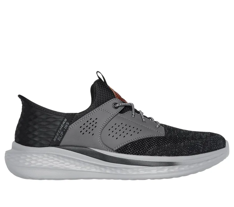 Skechers Slip-ins Relaxed Fit: Slade – Caster Sneaker Black/Grey