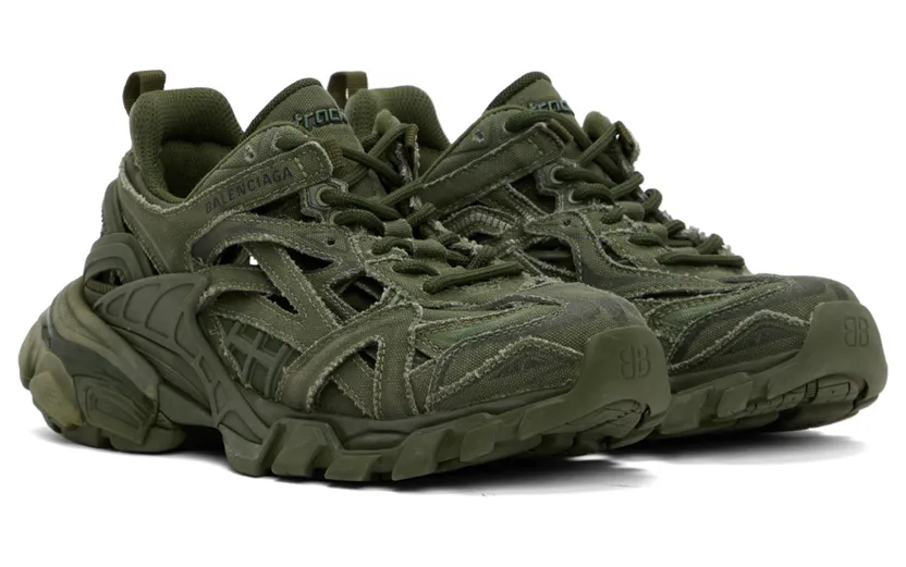 Balenciaga Green Track 2.0 Open Sneakers (568614-W3RG3-3810) (4)