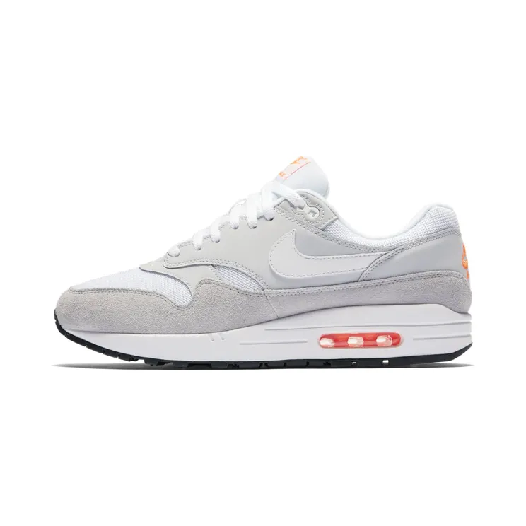 Nike Air Max 1 “Pure Platinum / Total Orange / Black / White” (AT0043-001)