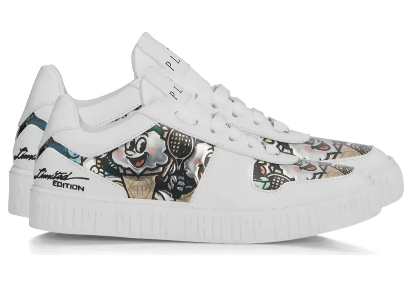 Philipp Plein Low-top sneakers met 3D-applicatie – Wit (PAFSUSC0945PLE005N)