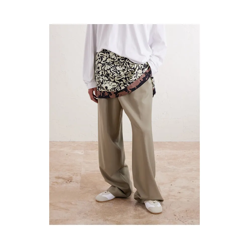 Dries Van Noten Suede-Trimmed Leather White (261-021725-0117)