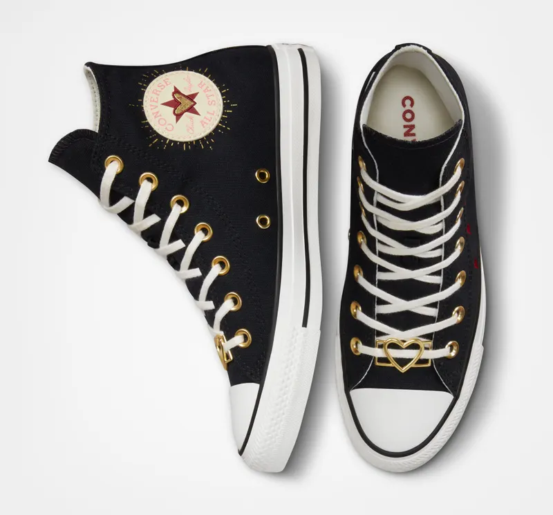 Converse Chuck Taylor All Star Hearts Black/White/back Alley Brick