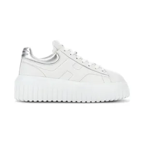 Hogan H-Stripes leren met plateauzool “White” (HXW6450FC60KU0)