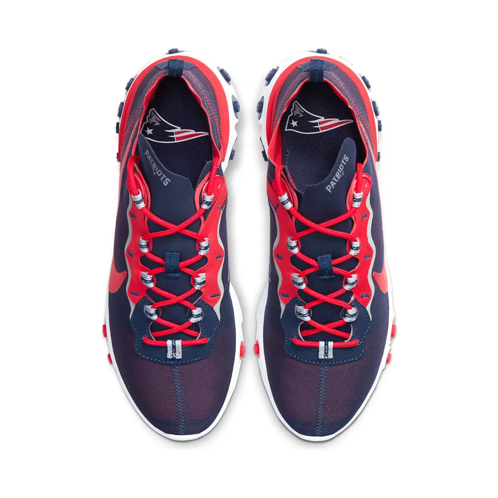 Nike React Element 55 New England Patriots College Navy/White-Silver-University Red (CK4883-400)