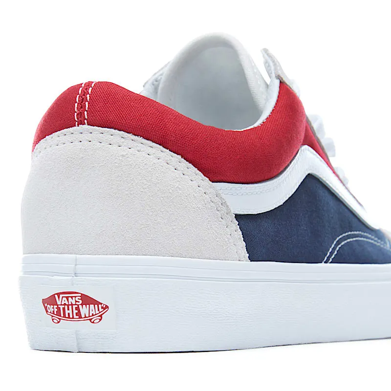 Vans Old Skool Retro Block White/Red-Dress Blues (VN0A38G1QKN)
