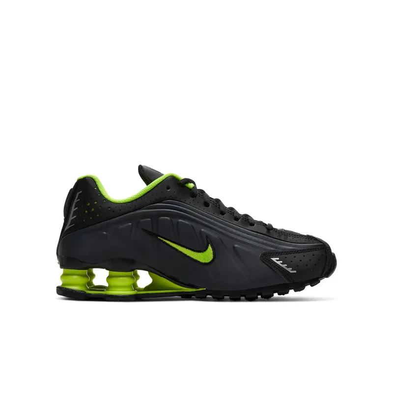 Nike Shox R4 Black Volt (GS) Black/Anthracite/Metallic Silver (CW2626-002)
