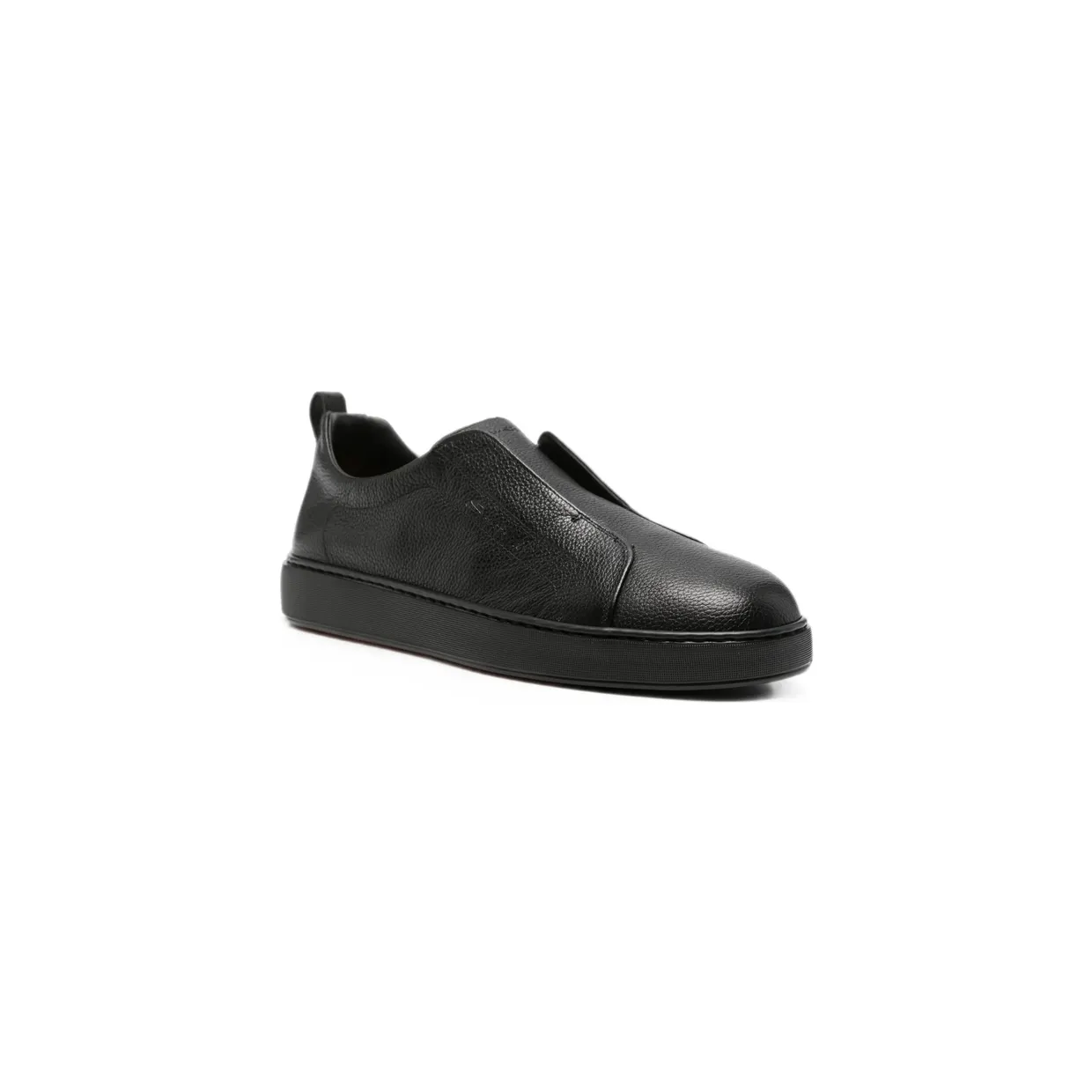 Santoni S-Victory Grainy-leather Slip-on “Black” (MBCD22211NEAT CKAN01) (3)