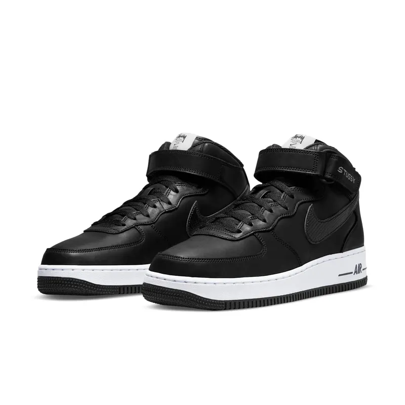 Nike Air Force 1 x Stussy Mid Black – “Grey / Black” (DJ7840-001)