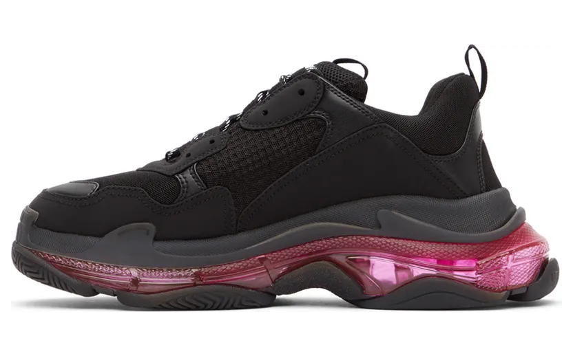 Balenciaga Black & Pink Triple S Sneakers (544351-W2FR1) (3)