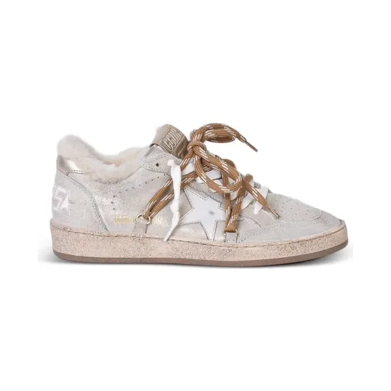 Golden Goose Ball Star glanzende sneakers – Beige (GWF00117F008063)