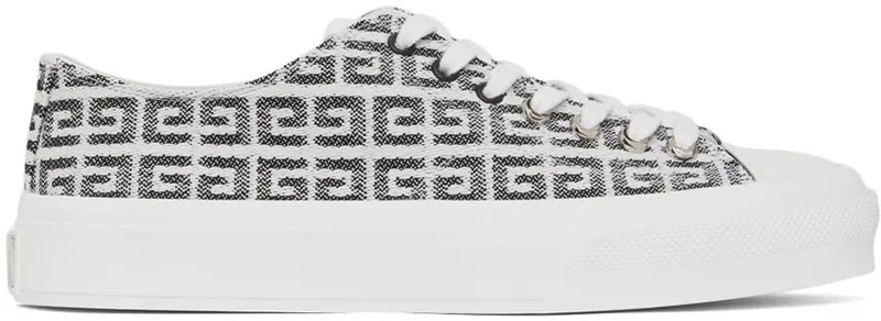 Givenchy White & Black City Low Sneakers (BE001NE10N004)