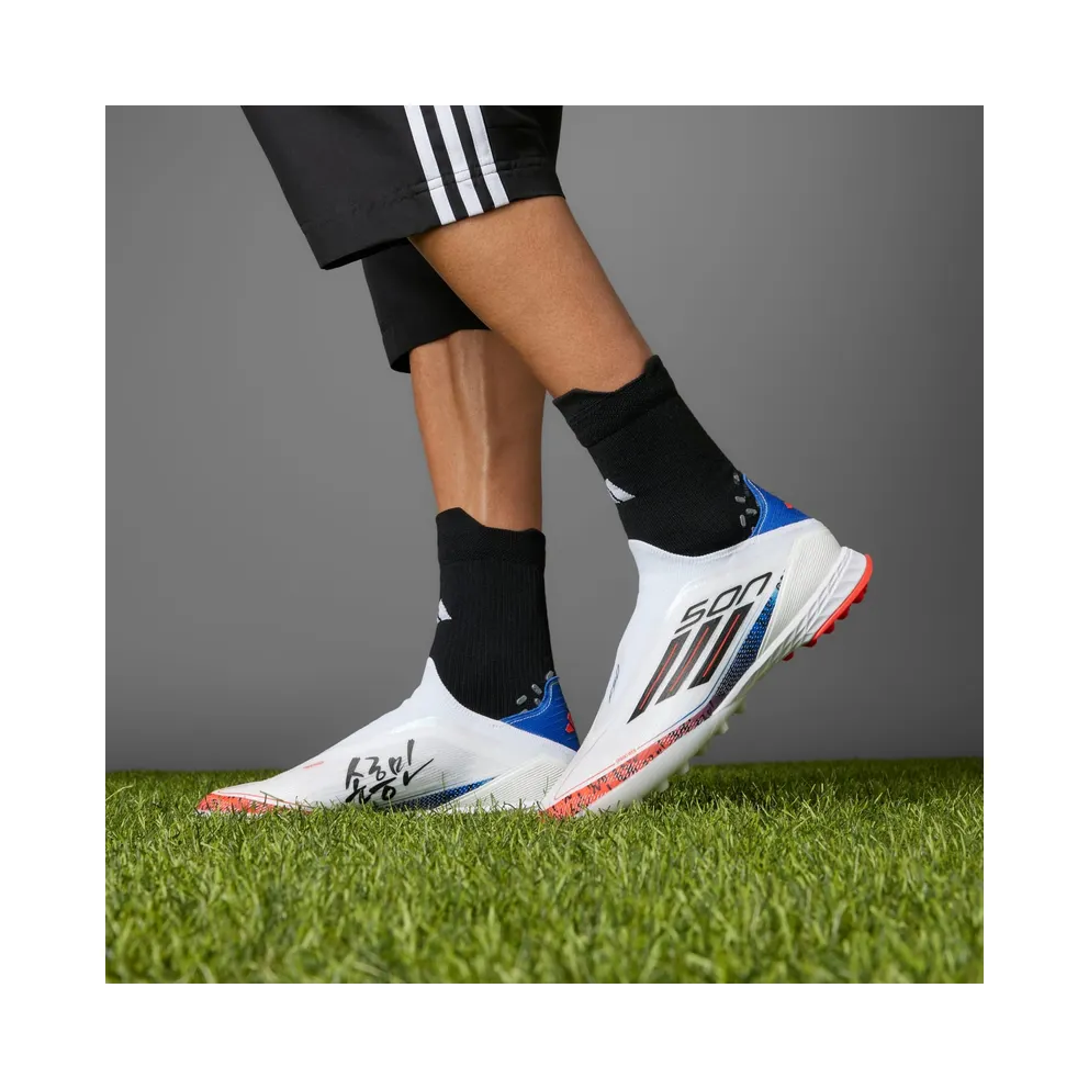 adidas F50 Pro Son Laceless Turf Cloud White Bright Red Blue (JR5892)