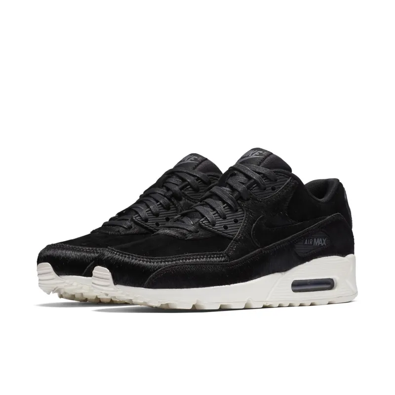 Nike  Air Max 90 LX Black Pony Hair (W) Black/Black-Dark Grey-Sail (898512-006)
