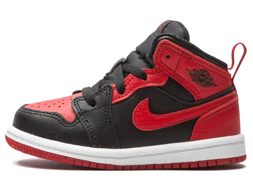 Air Jordan 1 Mid TD ‘Banned’ Black/University Red/Black/White (640735-074)