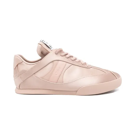 Chloé Kick satijnen mid-top sneakers – Beige (CH26S07IVH6C6)