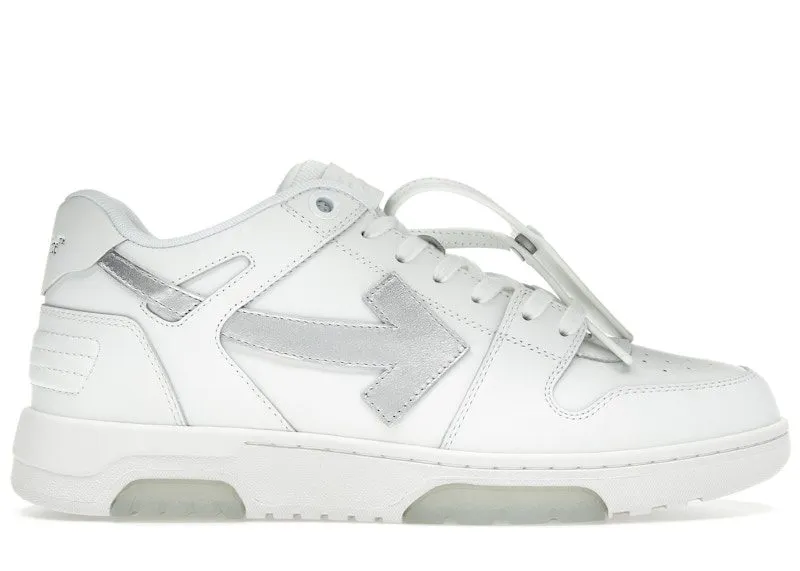 OFF-WHITE Out Of Office OOO Low Tops White Silver (OMIA189F23LEA0090172)
