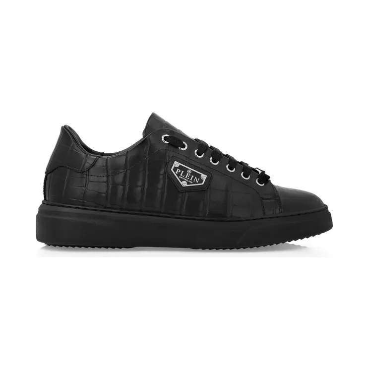 Philipp Plein met krokodillen-reliëf en Iconic Plein-plakkaat “Black” (LADSUSC0783PLE010N)