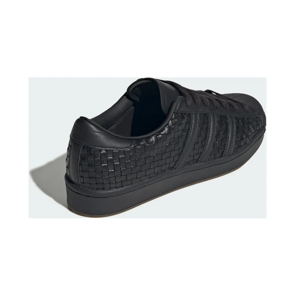 Adidas SUPERSTAR VINTAGE Shoes Core Black / Core Black / Blue (JR6002)