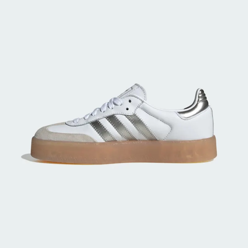 Adidas Sambae Cloud White / Silver Metallic / Gum (JS3943)
