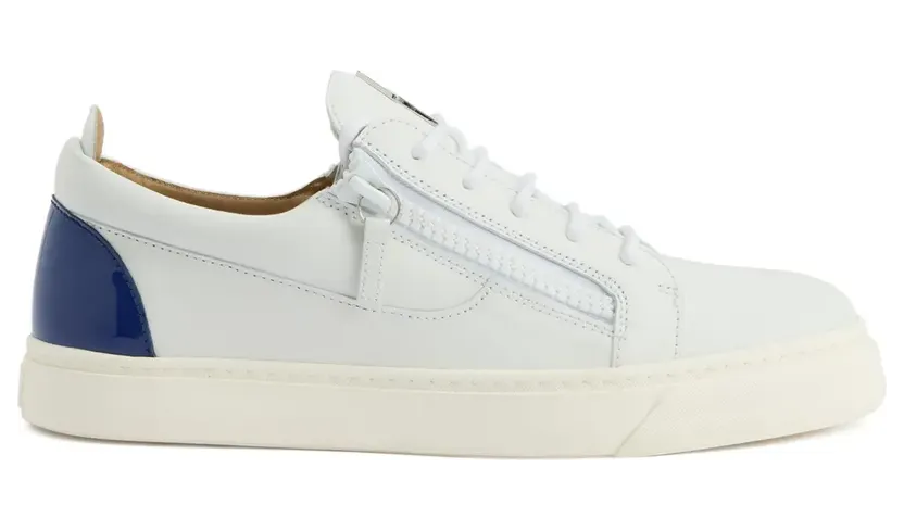 Giuseppe Zanotti Frankie leren sneakers met ritsdetail – Wit (RU50035H06)