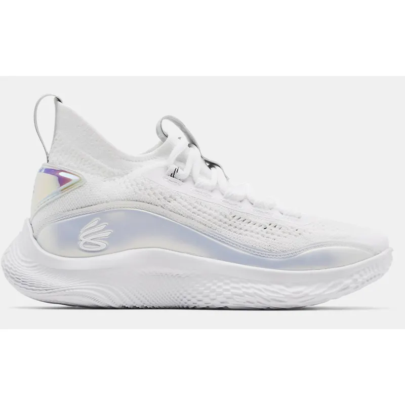 Under Armour Basketball Shoes Grade School Curry Flow 8 White (3024423-104)