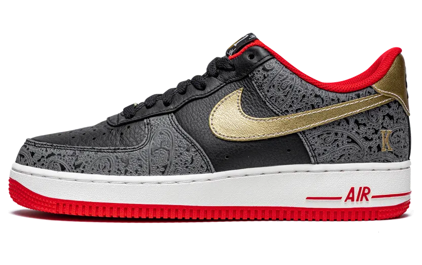 Nike Air Force 1 Low Spades – “Black / Metallic Gold / University Red” (DJ5184-001)