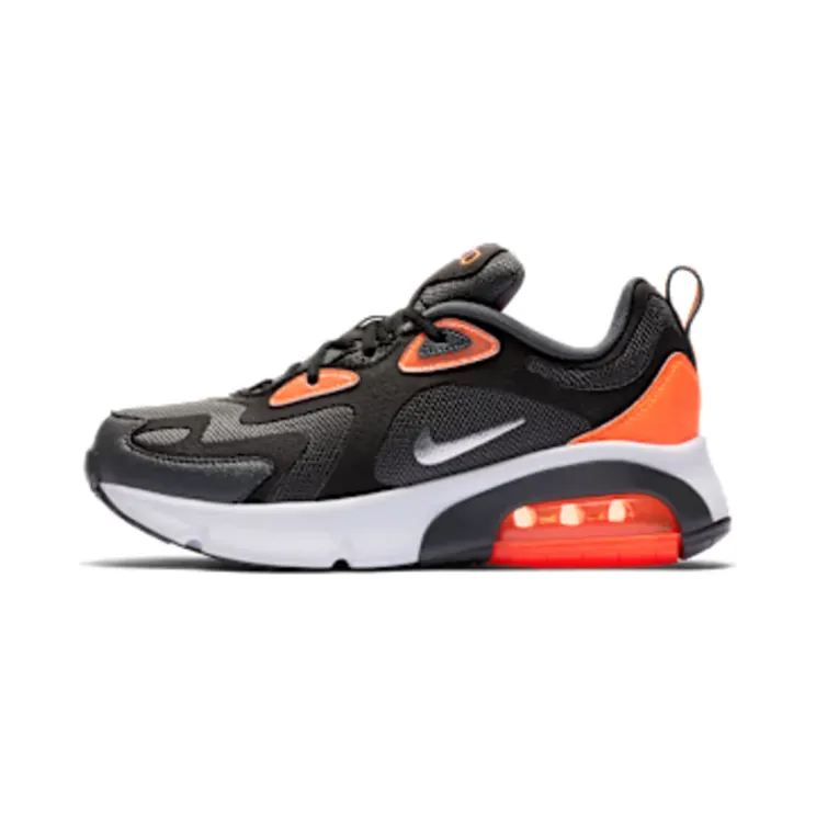 Nike Air Max 200 Winter “Dark Grey / Black / Total Orange / Metallic Silver” (BQ4771-002)