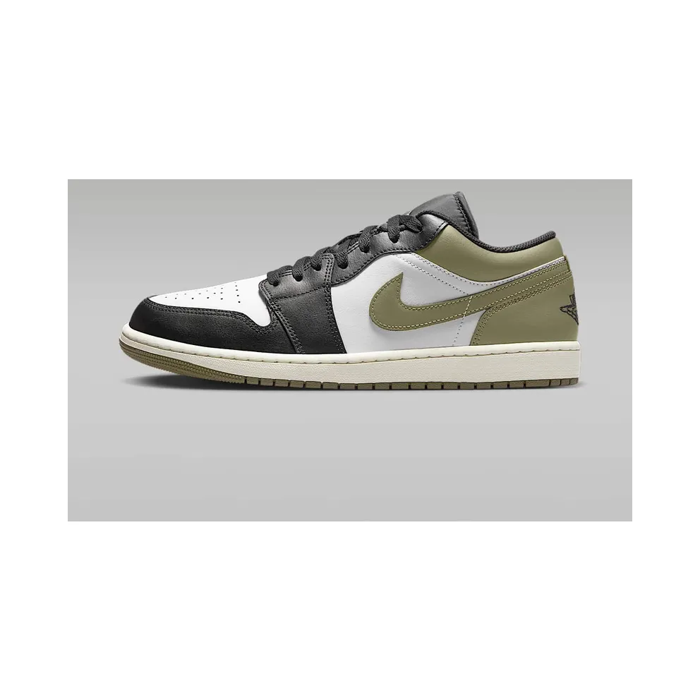 Air Jordan 1 Low “Black Toe Medium Olive” (553558-092)