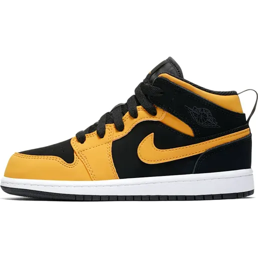 Air Jordan 1 Mid PS ‘Reverse New Love’ Black/White-University Gold (640734-071)