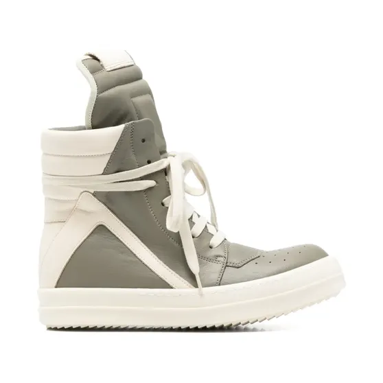 Rick Owens High-Top-Sneakers mit Einsätzen “Grey” (RP02F5894LGYLCO)