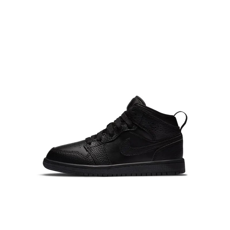Jordan 1 Mid Younger Kids’ Black (640734-091)