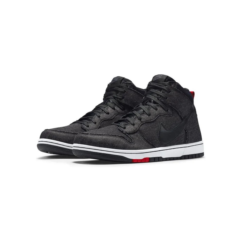Nike Dunk CMFT Denim Black Black/Black-White-University Red (705434-001)