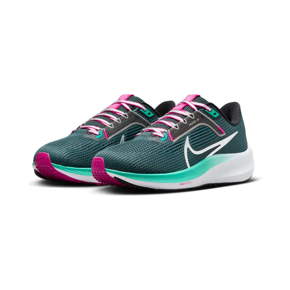 Nike Air Zoom Pegasus 40 “Deep Jungle / Black / White / Metallic Silver” (DV3854-301)