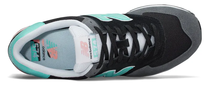 New Balance  574 Marbled Street Black Black/Light Tidepool (ML574UJC)