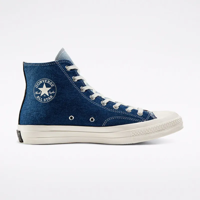 Converse Chuck Taylor All-Star 70s Hi Renew Denim Tri Panel Dark Denim/Light Denim-Egret (166286C)