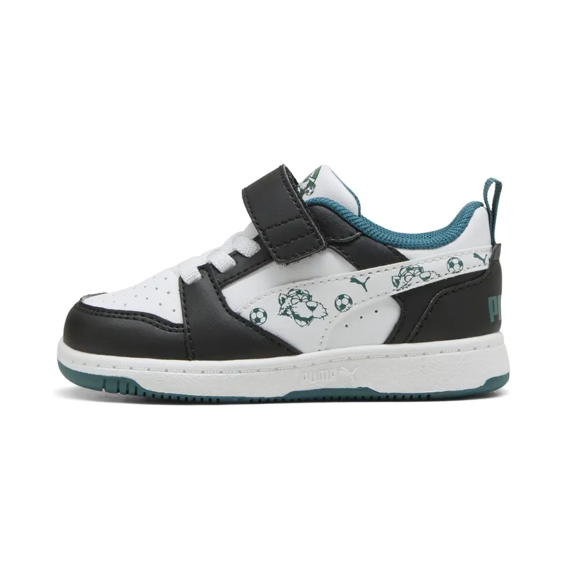 Puma Super Puma Rebound V6 Low “Puma Black / Puma White / Emerald Ice / Archive Green” (406121_01)