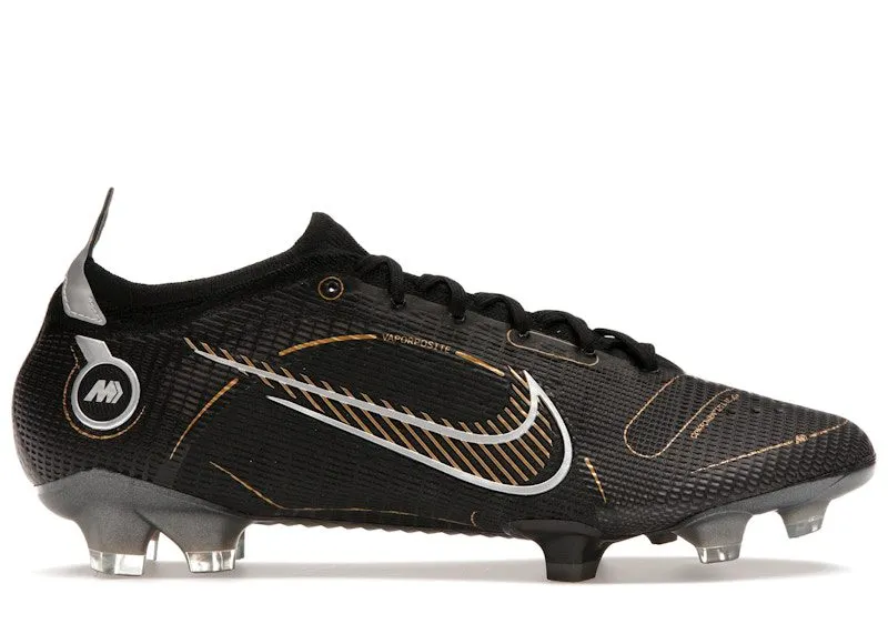 Nike Mercurial Vapor 14 Elite FG Black Metallic Silver Cave Stone Metallic Gold (DJ2837-007)