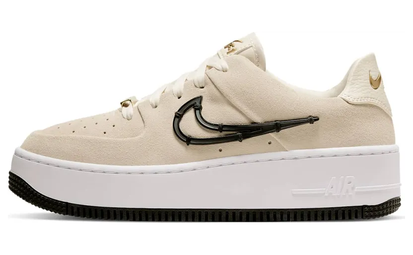 Nike Air Force 1 Sage Low LX ‘Cream’ Light Cream/Black/Metallic Gold/White (CI3482-200)