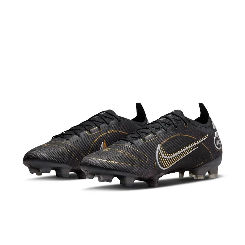 Nike Mercurial Vapor 14 Elite FG Black Metallic Silver Cave Stone Metallic Gold (DJ2837-007)