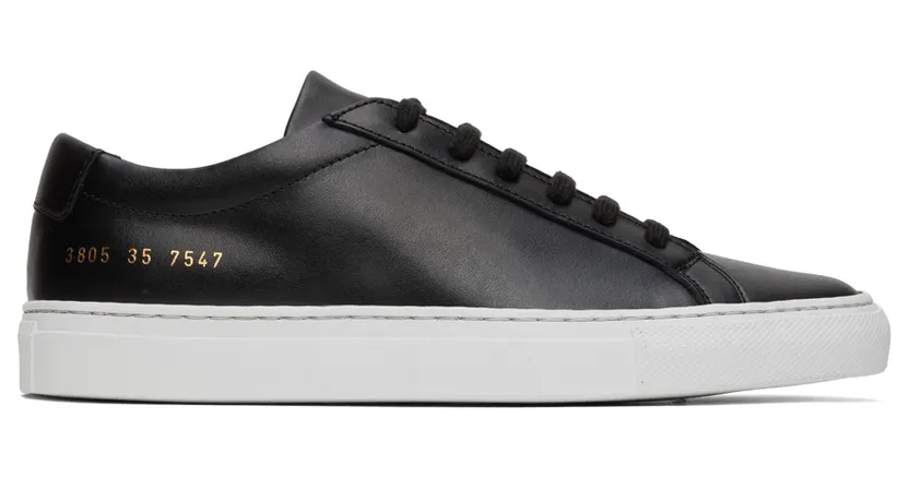 Common Projects Black Original Achilles Low Sneakers (3805)