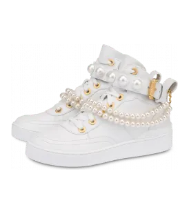 Moschino High Sneakers Aus Kalbsleder Pearls (POLMA15533G0DMF0100)