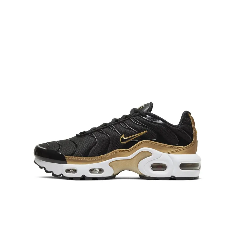 Nike Air Max Plus Black Metallic Gold (GS) Black/Metallic Gold/White (CD0609-002)