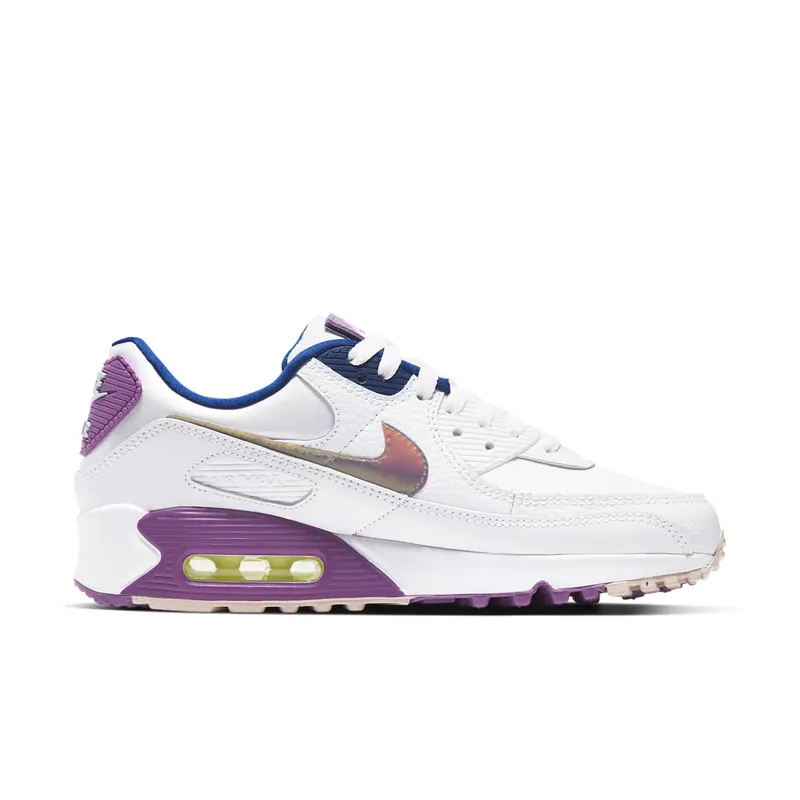 Nike Air Max 90 Easter (2020) (W) White/Multi-Color-Purple Nebula (CJ0623-100)
