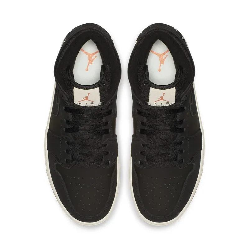 Jordan 1 Mid Black Olive Canvas Black/Olive Canvas-Sail-Cone (BQ6579-001)