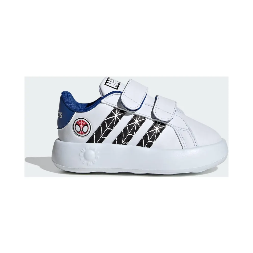adidas Marvel’s Spider-Man Grand Court Shoes Kids Cloud White / Core Black / Royal Blue (ID8017)
