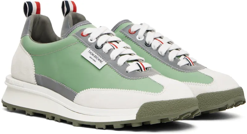 Thom Browne Green Reflective Nylon Tech Sneakers (MFD239A-F0089)