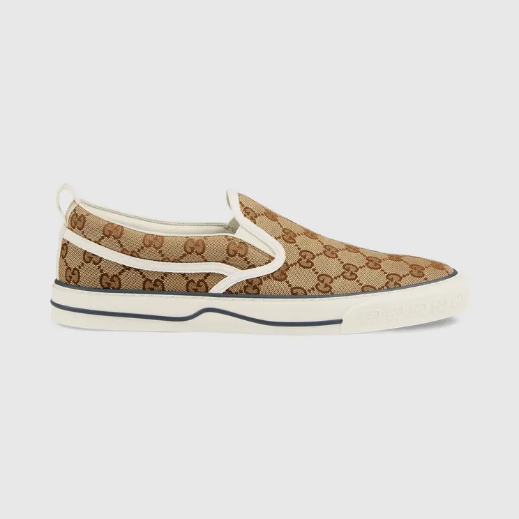 Gucci Tennis 1977 Slip On Beige Ebony (643489 2HK30 9761)