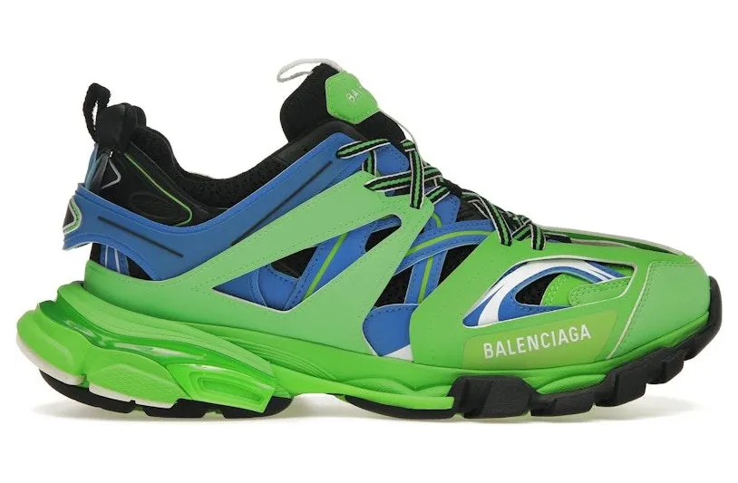 Balenciaga Track Trainers Green Blue