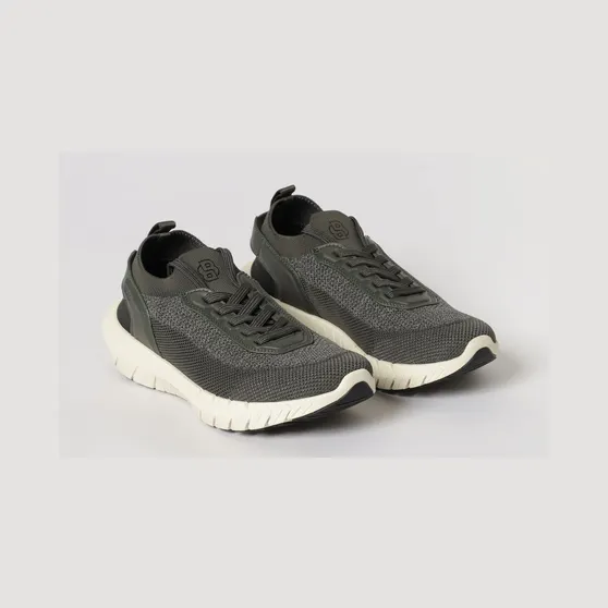 Boss Motion Sneakers in Crochet Knit Green (50562620301)